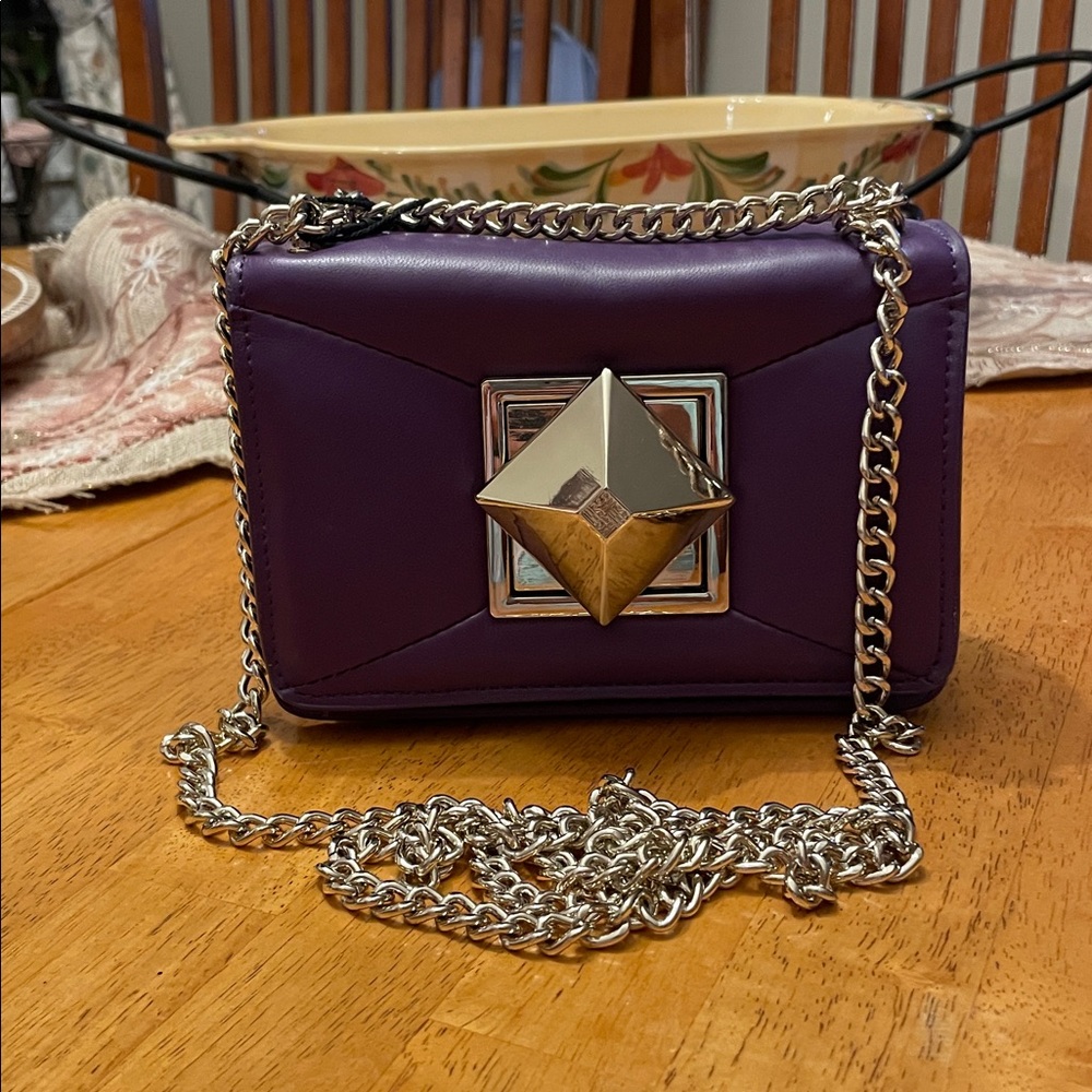 Steve Madden Purple Bag with Gold Accent